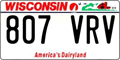 WI license plate 807VRV