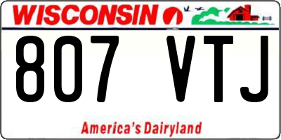 WI license plate 807VTJ