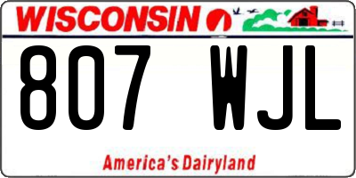 WI license plate 807WJL