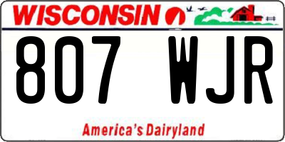 WI license plate 807WJR