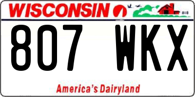 WI license plate 807WKX