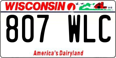 WI license plate 807WLC