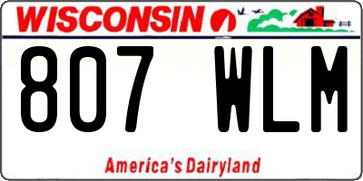 WI license plate 807WLM