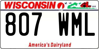 WI license plate 807WML