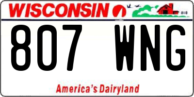 WI license plate 807WNG