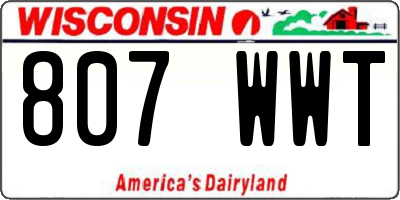 WI license plate 807WWT