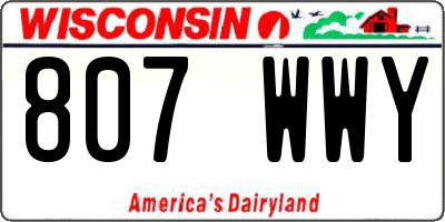 WI license plate 807WWY