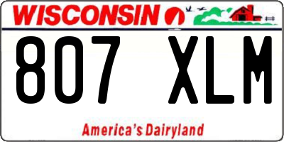 WI license plate 807XLM