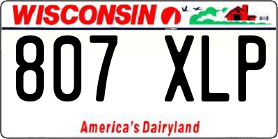 WI license plate 807XLP