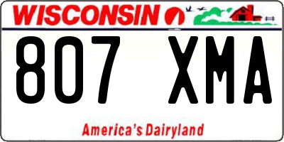 WI license plate 807XMA