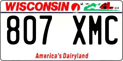 WI license plate 807XMC