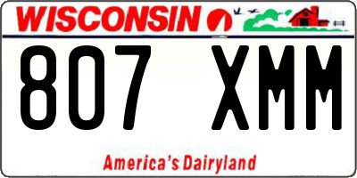 WI license plate 807XMM