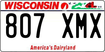 WI license plate 807XMX