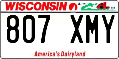 WI license plate 807XMY