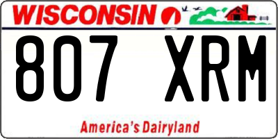 WI license plate 807XRM