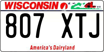 WI license plate 807XTJ