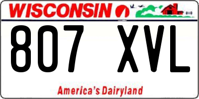 WI license plate 807XVL