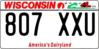 WI license plate 807XXU