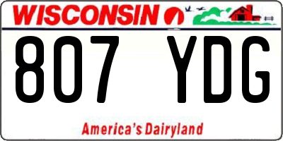 WI license plate 807YDG