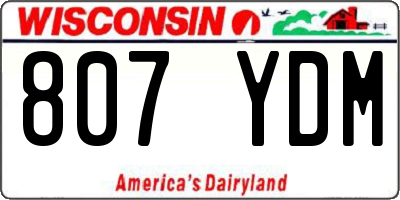 WI license plate 807YDM