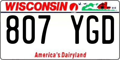 WI license plate 807YGD