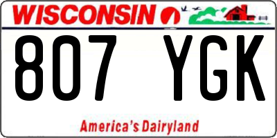 WI license plate 807YGK