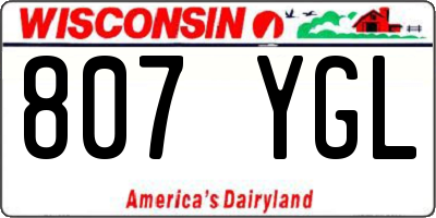 WI license plate 807YGL