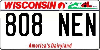 WI license plate 808NEN