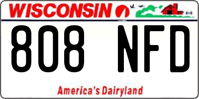 WI license plate 808NFD