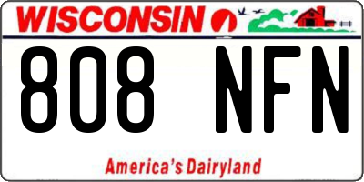 WI license plate 808NFN
