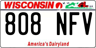 WI license plate 808NFV