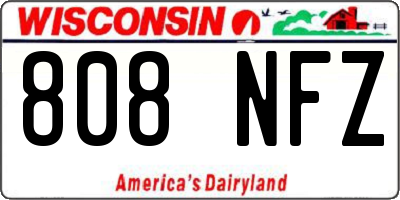 WI license plate 808NFZ