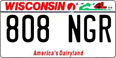 WI license plate 808NGR