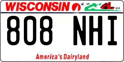 WI license plate 808NHI
