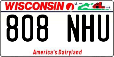 WI license plate 808NHU