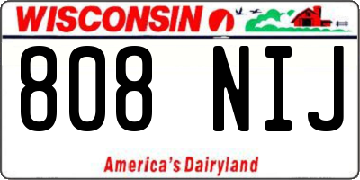 WI license plate 808NIJ