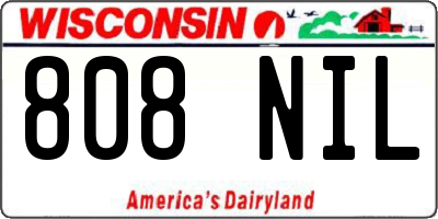 WI license plate 808NIL