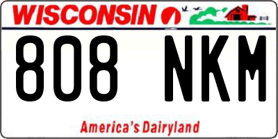 WI license plate 808NKM