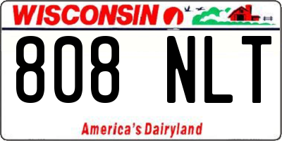 WI license plate 808NLT