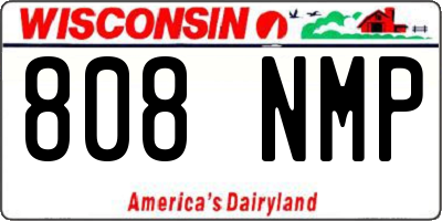 WI license plate 808NMP
