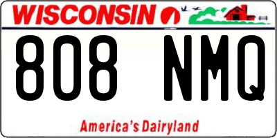 WI license plate 808NMQ