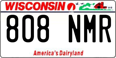 WI license plate 808NMR
