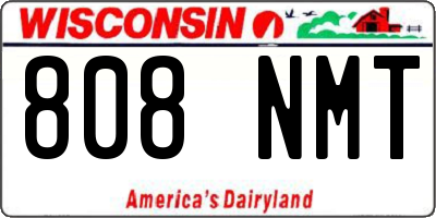 WI license plate 808NMT