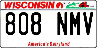 WI license plate 808NMV