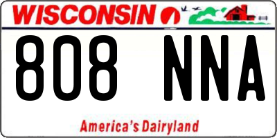 WI license plate 808NNA