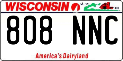 WI license plate 808NNC