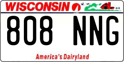 WI license plate 808NNG