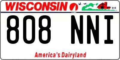 WI license plate 808NNI