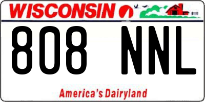 WI license plate 808NNL