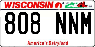 WI license plate 808NNM